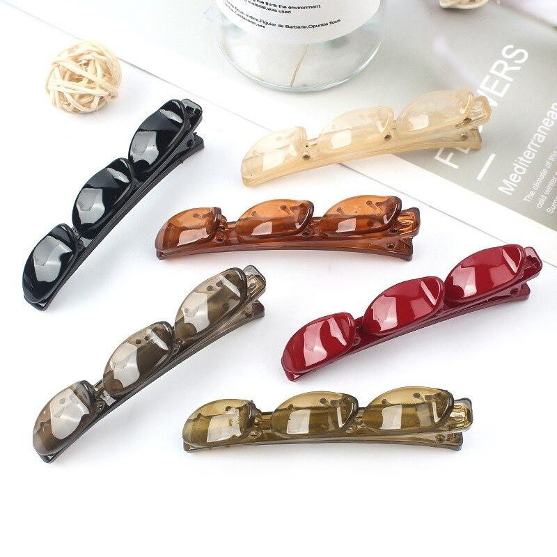 Double Layer Hair Braiding Hairpin Broken Hair Clip Women Girl Bangs Hairpin Korean Fixed Hair Clip Lazy Hair Style Accessories