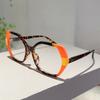 Oversized Glasses Women New Fashion Patchwork Rim Blue Light Blocking Eyeglasses Trendy Chic Brand Design Optical Frames