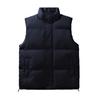 Men Waistcoat Stand Collar Sleeveless Zipper Placket Cotton Vest Coat with Side Pockets Solid