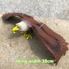 1 Piece Outdoor Eagle Figurine Hanging Bird Deterrent Plastic Eagle Ornament Vivid Flying Bird Hawk Decoy Garden Scarecrow