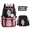 3Pcs/set Cute  Printed Backpack with Shoulder Bag Pencil Case Schoolbag Teenager Student Boy Girl Large Capacity Bookbag