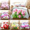 Tulip Quilt Cover 220x240 Duvet Cover Set Double Bed 200x200cm 3D Flower King Bedding Sets Twin Size 3PCS 2PCS Single 140x210
