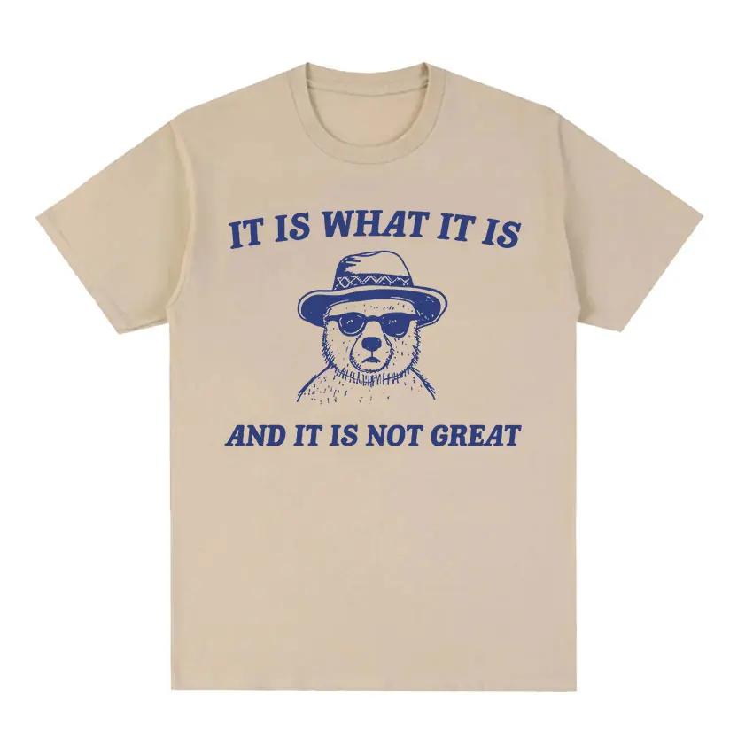 My Tummy Hurts Funny Raccoon Graphic T Shirt Weird Meme Men Women Tops T-shirts Fashion Harajuku Casual Cotton Oversized T-shirt