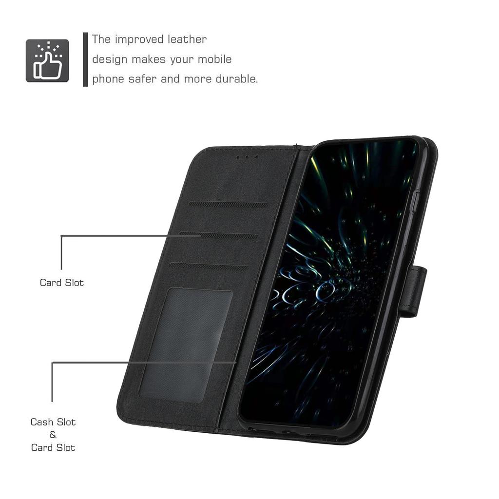 For Motorola Edge 60 Pro 5G Leather Phone Case Foldable Stand Wallet Flip Cover with Strap