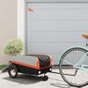 VidaXL Bicycle Trailer, Transport Cart with Flag, Bicycle Cart, Bicycle Trailer, Luggage Trailer, 94054