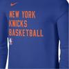 Nike X NBA Collaboration New York Knicks 2023-24 Season Training Quick-Dry Long Sleeve T-Shirt Unisex Tops Blue FD9959-495