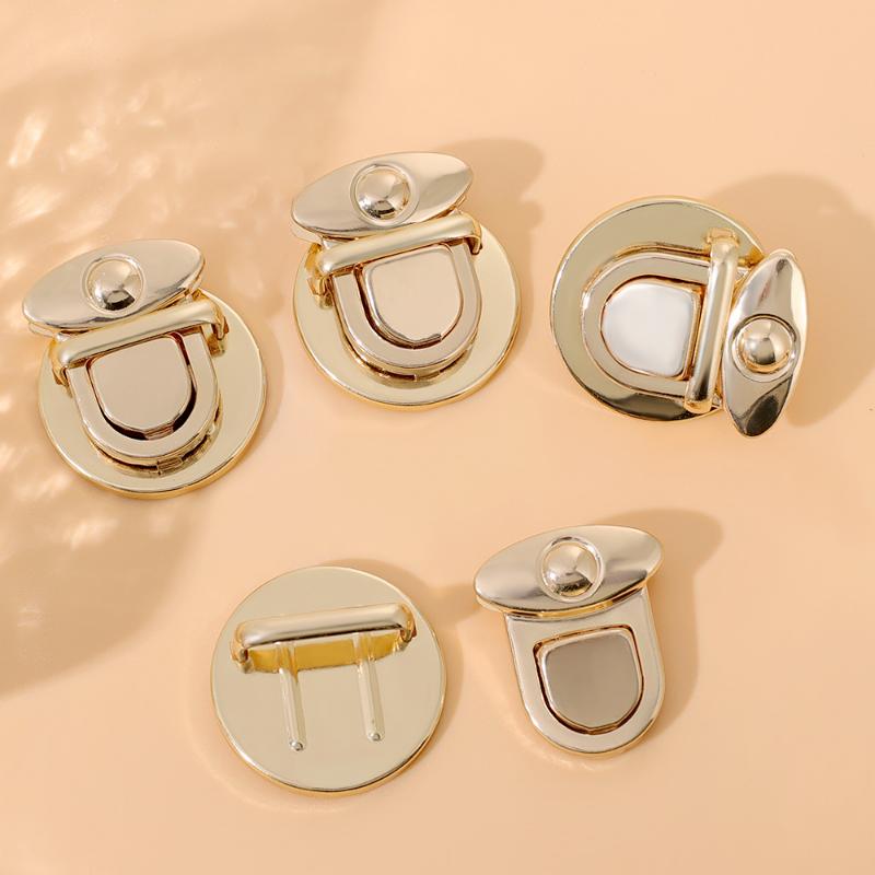 2pcs Women's Lock Clasp DIY Craft Hand Bags Clasp Catch Buckles Metal Snap Clasp Locks Wallet Fasteners Wallet Buckle Totes