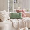 New Double-sided Rabbit-haired Plaid Pillowcase Plain Color Simple Soft Living Room Sofa Pillow Pillow Cushion Waist
