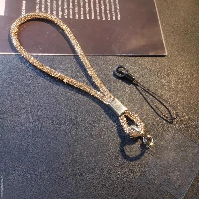 Mobile Phone Straps Glitter Rhinestone Phone Lanyard Key Chain Hanging Anti-lost Rope