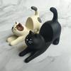 Cute Lazy Bracket Cat Shape Resin Phone Holder Desktop Stand Fixing Mini Portable Multi-functional Holder On Car or Desk Decorat