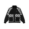 Спортивная легкая хлопковая куртка в шахматном стиле с узором «пэчворк» для женщин, черная VN0A5F66705