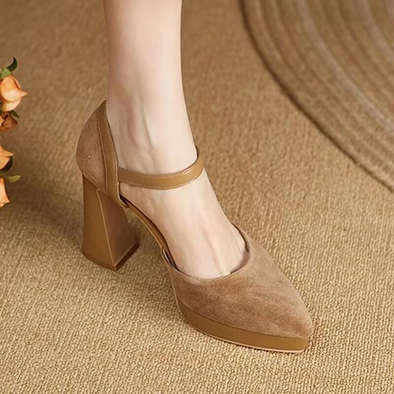 Fashion Women's Summer Footwear Stripper Shoes for Woman 2024 Sandals Evening Platform Pointed Toe Super High Heel Block Chunky Heels