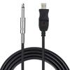 USB Guitar Cable, USB Link Cable for Musical Instruments, PC Recording, 3M Bass Cable, USB Recording Cable Adapter, Converter, Connects Devices, 3M