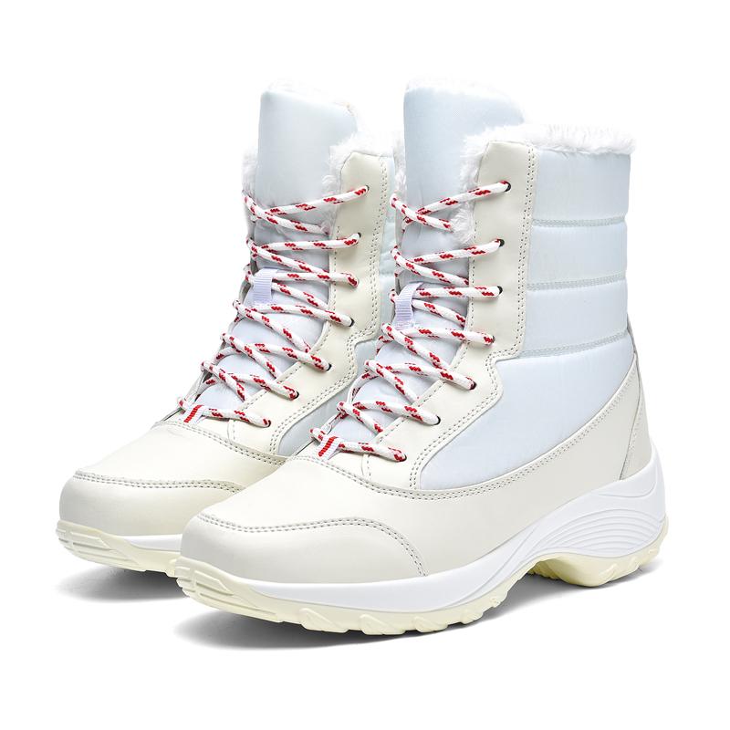 Fashion Winter Women's Casual Snow Boots Outdoor Comfortable Warm Plush Cotton Shoes Anti Slip Thick Soled Ankle Boots Shoes for Women