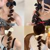 High Elastic Telephone Line Hair Loop Sweet Bow Knot Head Rope Ponytail Fashion Hair Bands  Woman