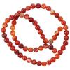 Round Natural Stone Beads Red Spacer Beads DIY Jewelry Making Round Agate Striped Beads  Necklace