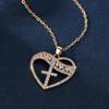 Женское сердце с крестом, ожерелье с сердцем любви, белый цирконий, золотой цвет, цепочка на ключицу, подарок