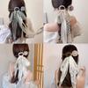 Fashion Silk Bow Hair Sticks Elegant Women Chiffon Temperament  Headwear Girls Ponytail Clip Hair Accessories Gifts