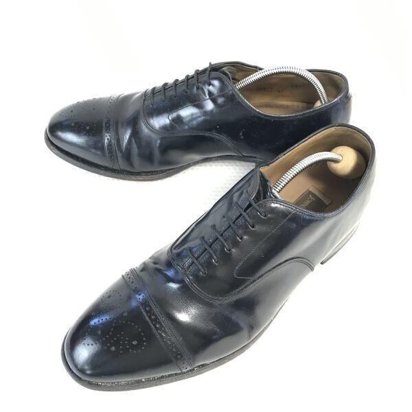 Vintage Johnston & Murphy Glass Leather Cap-Toe Dress Shoes Men’s 10.5EEE Black(USED)