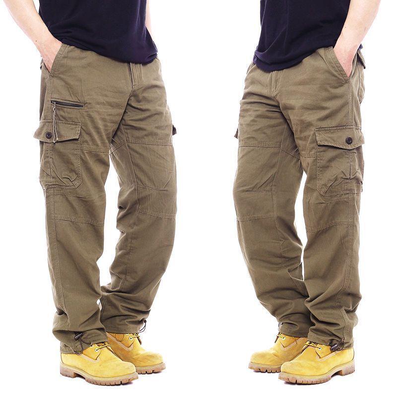 Men's Multi-Pocket Outdoor Overalls - Trendy Loose Straight-Leg for Spring and Autumn