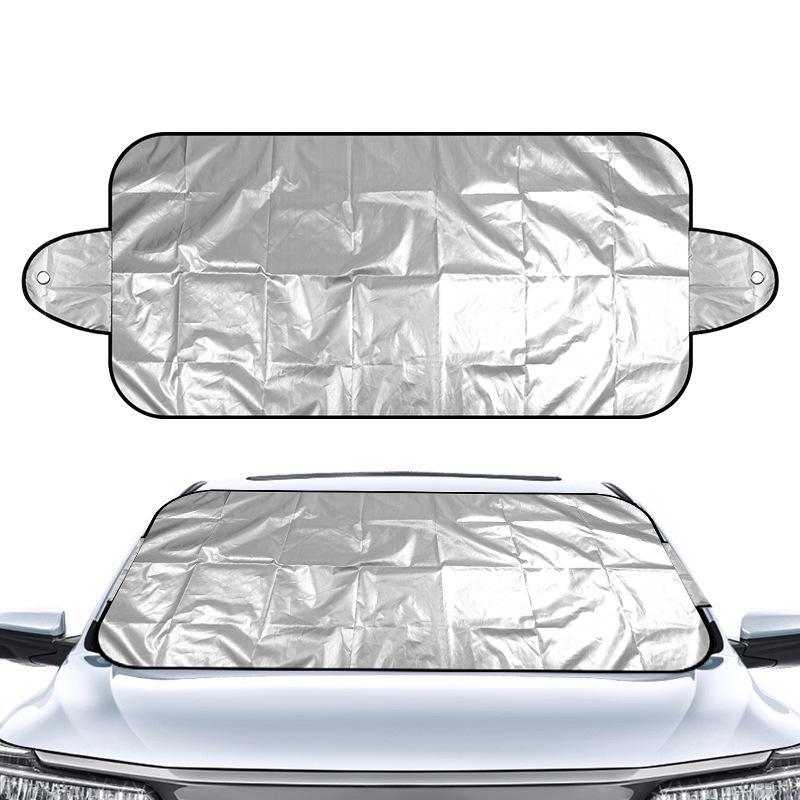 200*70CM Car Sunshade and Snow Shield - Windshield Cover for Snow Protection, Silver Coated Cloth, 190T