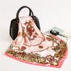 90cm Square Shawls Women Hijab Scarf For Hair Fashion Print Kerchief Neck Scarves Female Silk Satin Bag Scarfs For Ladies Banada