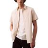 Stretch Slim Fit Point Collar Short Sleeve Shirt Men Shirts Off-White 40EM128-230