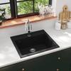 VidaXL Kitchen Sink In Granite Single Bowl Reversible Inset Sink Home 142954