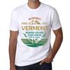 Men’s Vintage Tee Shirt Graphic T Shirt Mountain Explorer Vermont White