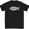 Jesus Fish T-Shirt Christian Pray Praise Worship Jesus Christ God Tee