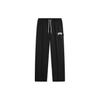 Li Ning Badfive Solid Color Lace-Up Ice Feel Comfortable Straight Leg Knitted Sports Pants Men Bottoms Black AKLU467-3