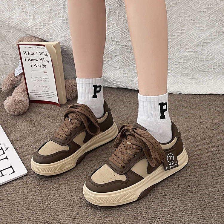 Women's Sneakers New Muffin Thick Bottom Color Matching Fashion Women's Shoes Casual Sports Shoes Shoes Woman 2024 Trend