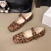 French Flat Bottom Square Head Shallow Mouth Single Shoes Women's 2025 New Summer and Autumn Ballet with Skirt Mary Jane Evening Shoes