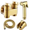 Bathroom Bidet Sprayer Bidet Faucets Toilet Hand Spray Brass Bidet Set Toilet Bidet Sprayer Self Cleaning Shower Gold