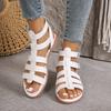 Luxury Women's Sandals Summer Elegant Woman Shoes with Low Heels Flats Casual Gladiator White Fish Toe Designer Sandals Flats