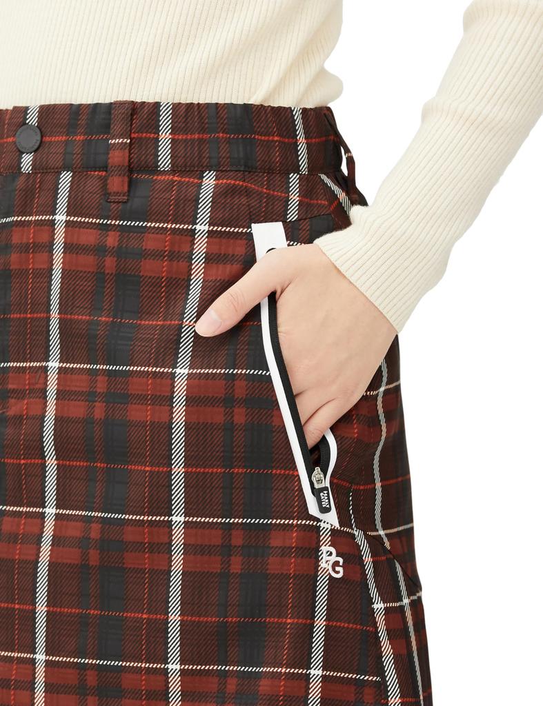 Skirt Plaid Heat Electrostatic Golf Base 00 [Pearly Gates] Women's Water-repellent (brown Pattern, Retention, Windproof, Function) / / 055-3234010
