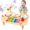 Children's Drum Kit, Multi-in-1 Musical Instruments Children From 1 2 3 Years With Xylophone, Montessori Baby Toy, Children's To