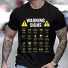 T Shirt for Men Clothing Funny Driving Warning Signs 101 Auto Mechanic Gift Driver Men Tshirt Summer Tee Shirts Clothes Y2k Tops