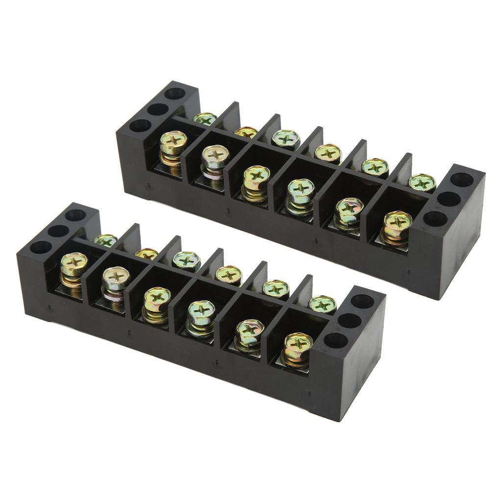 Terminal Strip Block Large Current Easy Wiring Ground Circuit Terminal Block 600V 60A 6 Positions