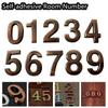 1 PC Waterproof Bronze ABS Plastic Numeral  Room Number Digits Sticker Address Sign Door Plates