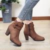 Boots Women Winter 2025 New Ankle Boots for Women High Heel Women Fashion Zipper Platform Boots Casual Bottines Botas Para Mujer