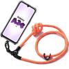 Case with Lanyard - BOOLING - for Samsung Galaxy A34 5G - Reinforced Corners Protection - Anti-Scratch - Orange