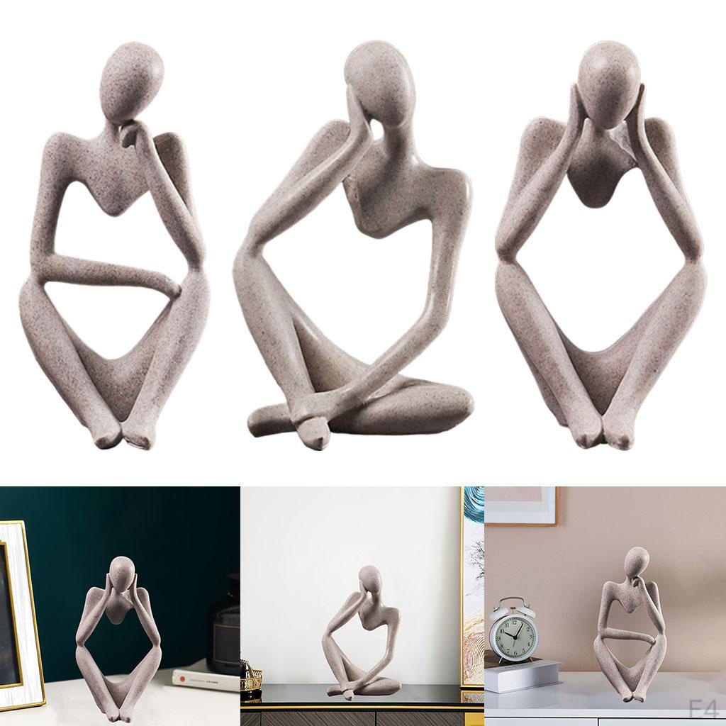 Abstract Desktop Sculpture Thinker Style Collectible Figurines Bookshelf Decor Birthday Gift