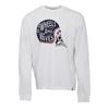 Men's Long-sleeved Cotton T-shirt Printed with Motorcycle Helmet WHEELS AND WAVES