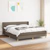 3130453 vidaXL Divan Bed with Mattress Taupe 180x200 Cm Fabric