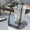 Black Flower Phone Case For iPhone 15 14 11 12 13 Pro Max XS X XR 7 8 15 Plus SE Luxury Shockproof Bumper Soft Clear Cover