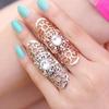 Cool Punk Rings Hollow Scroll Joint Fashion Jewelry for Women /Men Ring Full Finger Claw Rings