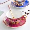 European Entry Lux Royal Bone China Coffee Cup And Saucer Afternoon Tea Cup, Dish And Spoon Hotel Club Cafe Selection