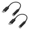 2 шт. USB C в 3,5 мм отверстие для наушников конвертер или кабель-адаптер для PixelSamsung GalaxyBlack