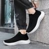 Man Sneakers Casual Sneakers Autumn Thick Bottom Wear Resistant Fashion Versatile Black Running Mesh Socks Vulcanized Shoes